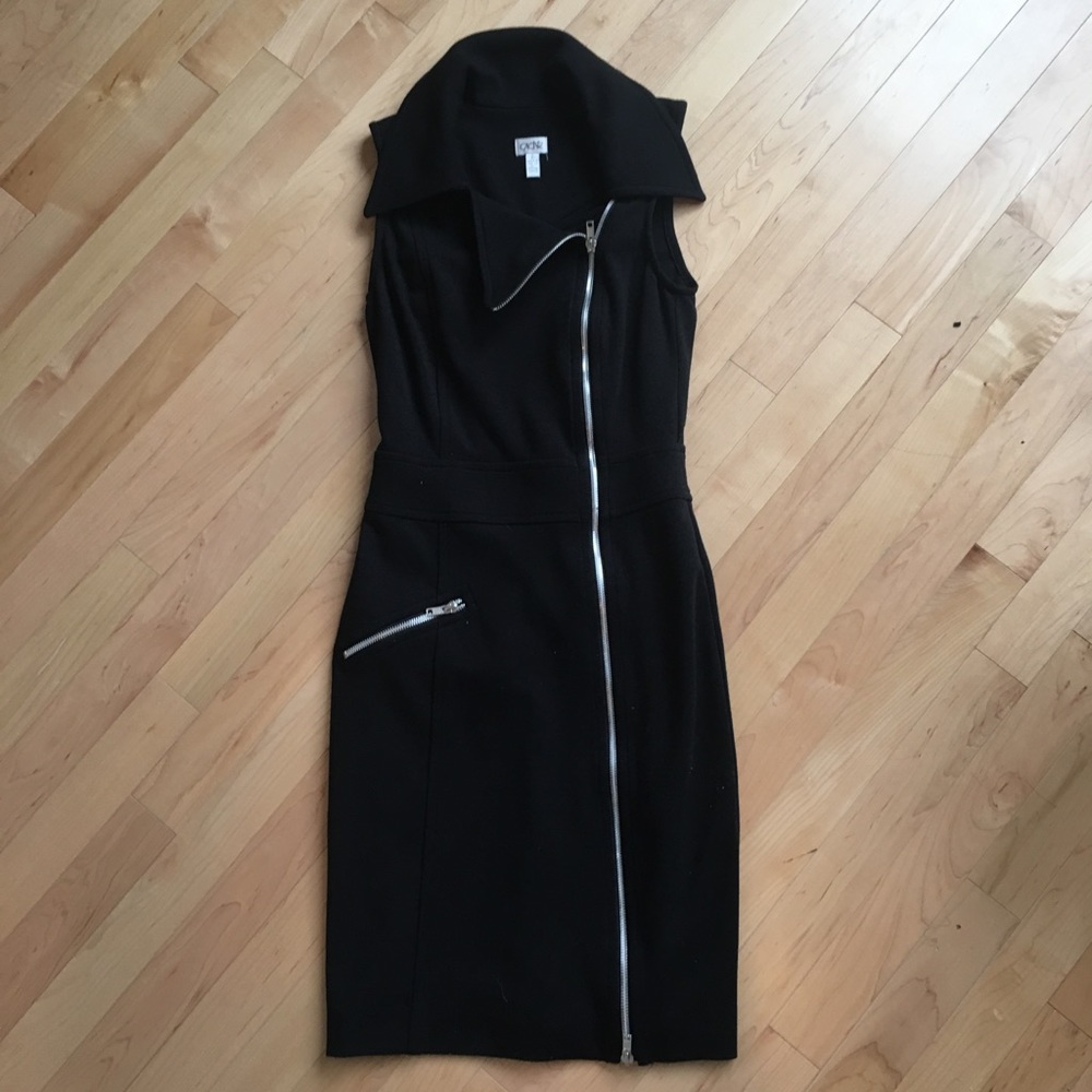 Ponte knit moto dress